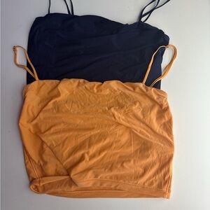 aerie Navy and Orange Tank Tops